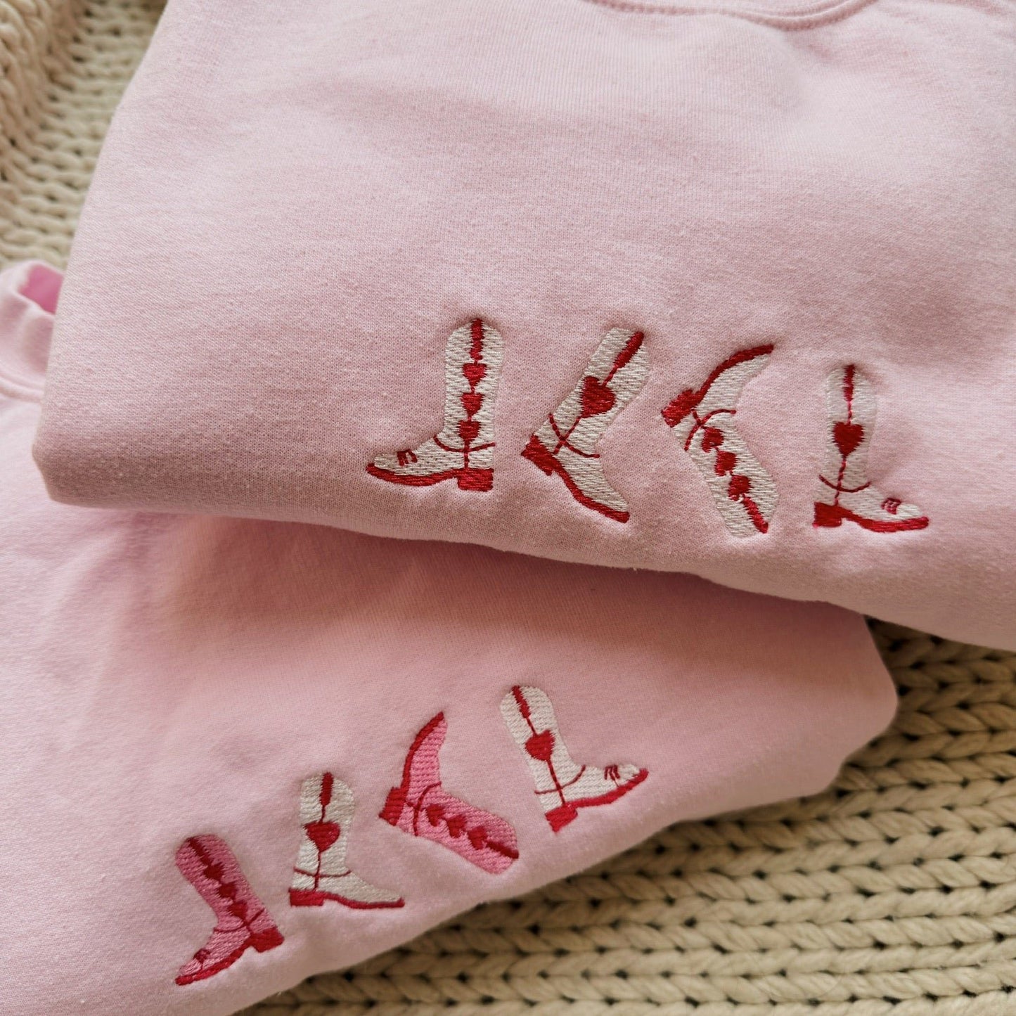 Heart Boots Embroidered Crewneck