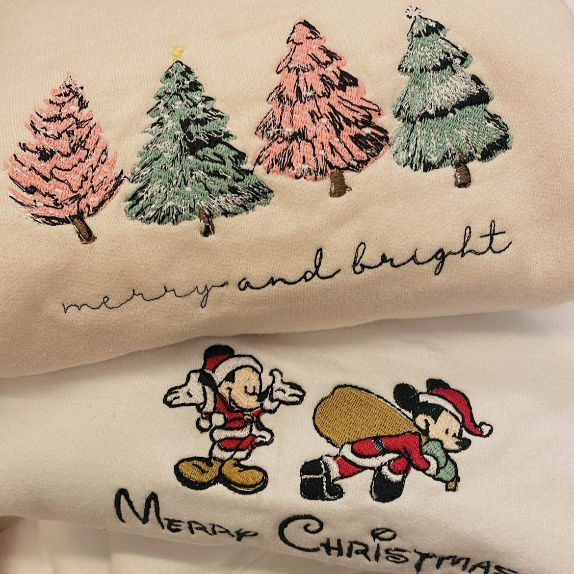 Merry and Bright & Merry Christmas Crewneck