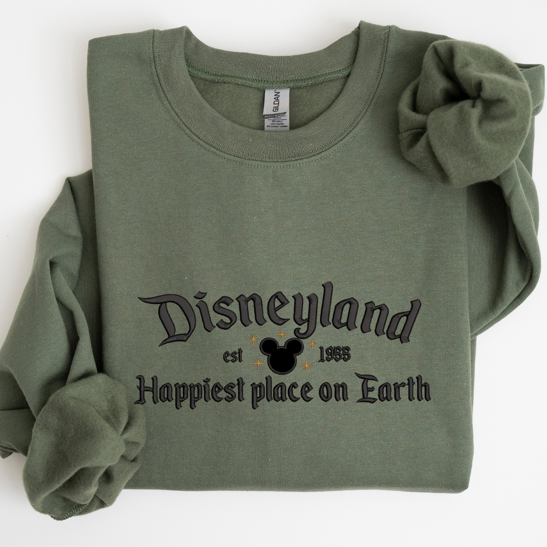 Happiest Place on Earth Embroidered Sweatshirt