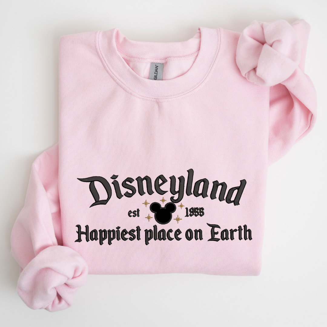 Happiest Place on Earth Embroidered Sweatshirt