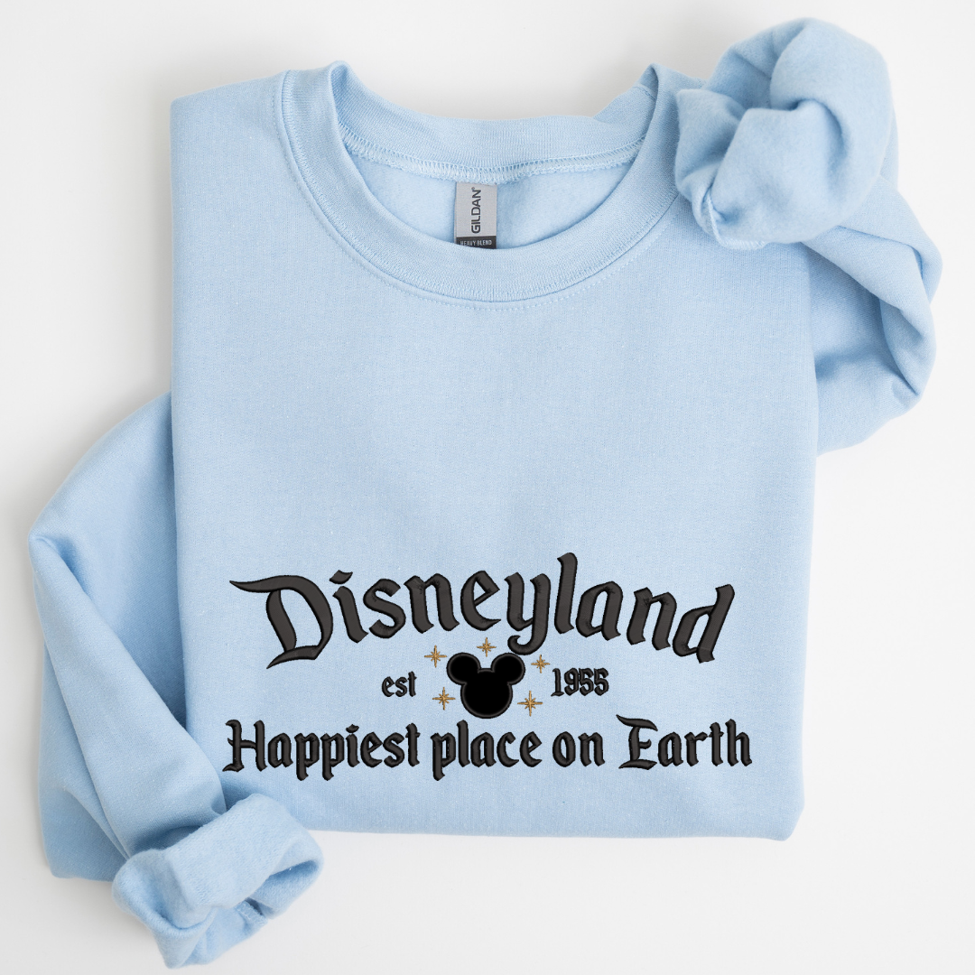 Happiest Place on Earth Embroidered Sweatshirt