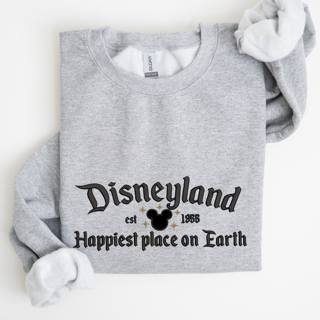 Happiest Place on Earth Embroidered Sweatshirt