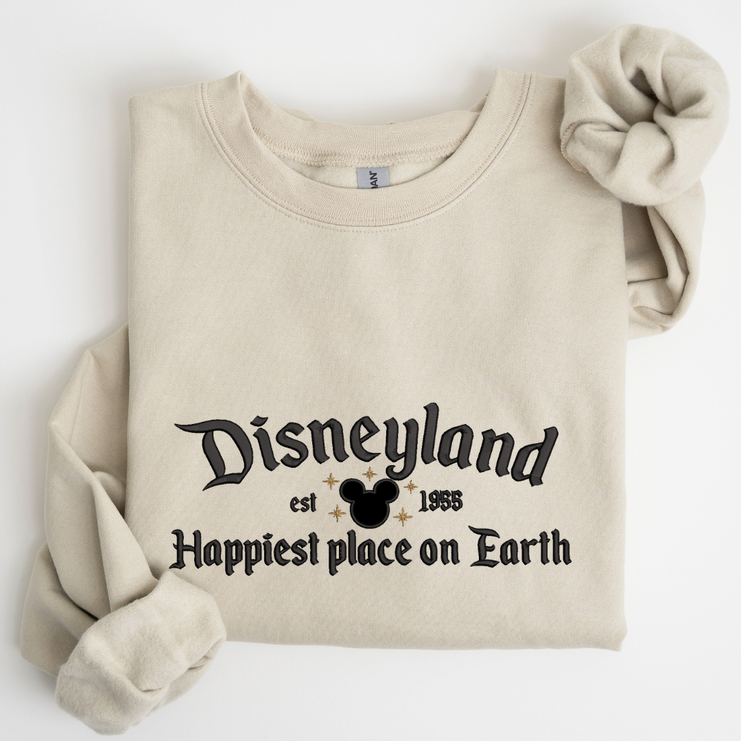 Happiest Place on Earth Embroidered Sweatshirt