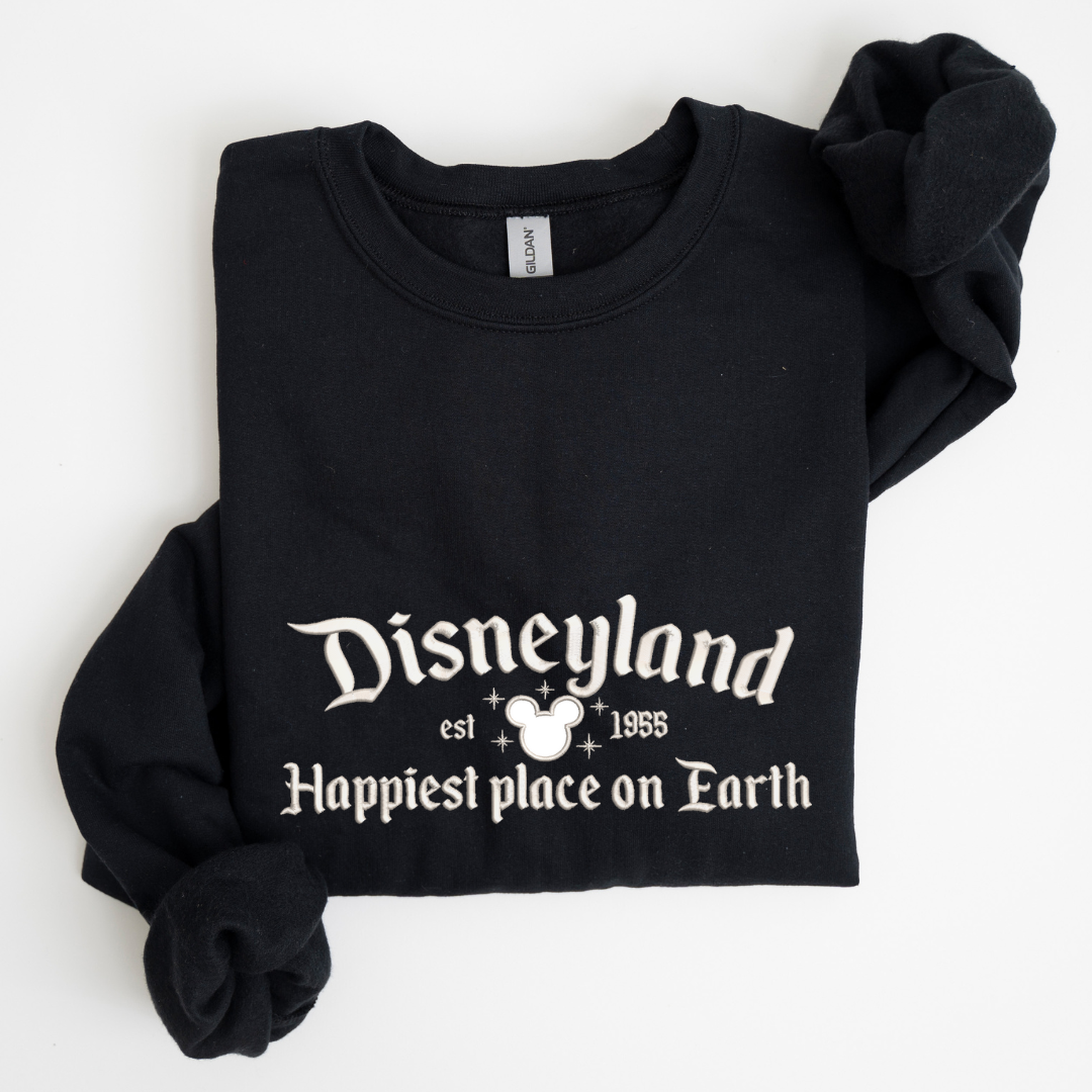 Happiest Place on Earth Embroidered Sweatshirt