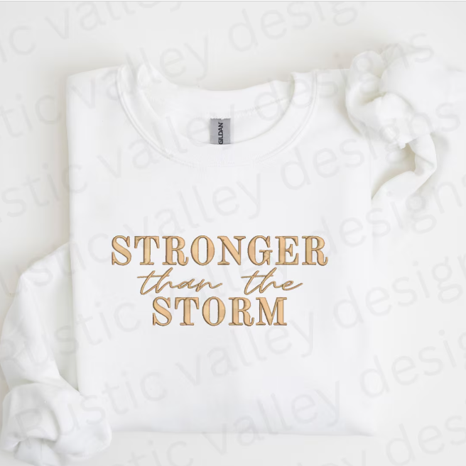 Stronger than the Storm Embroidered Sweatshirt