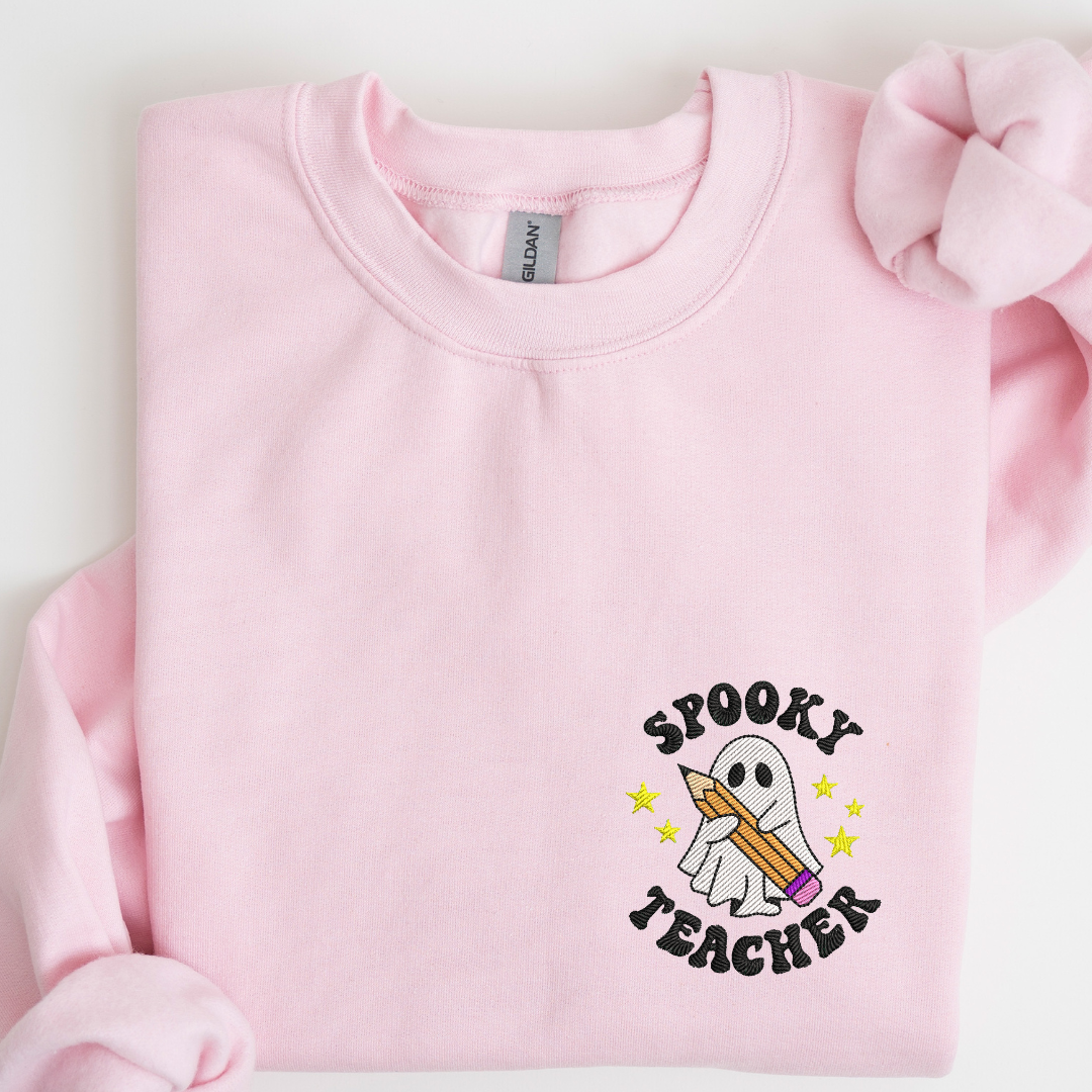 Spooky Teacher Embroidered Sweatshirt