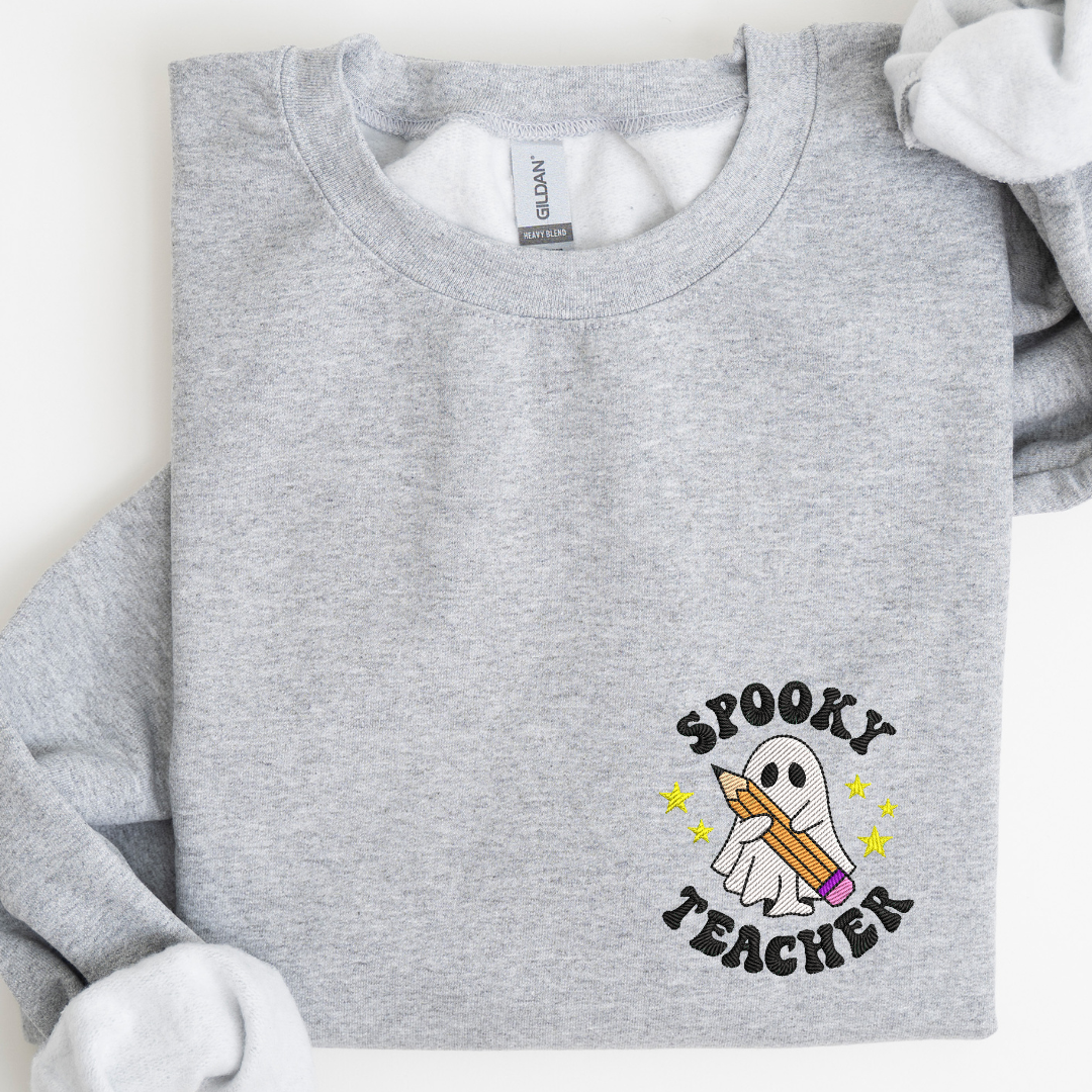Spooky Teacher Embroidered Sweatshirt