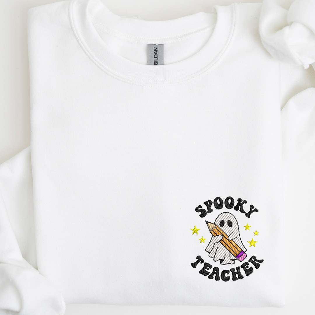 Spooky Teacher Embroidered Sweatshirt