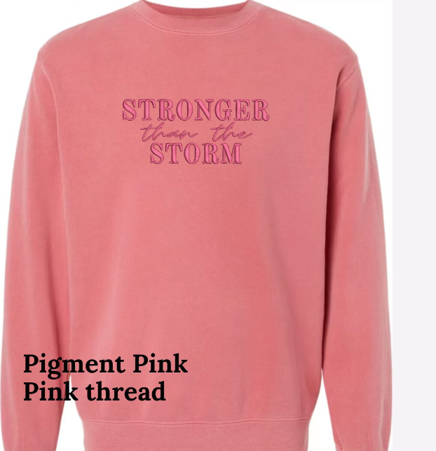 Stronger than the Storm Embroidered Sweatshirt